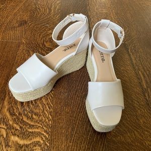 Nude JustFab Wedge Espadrilles